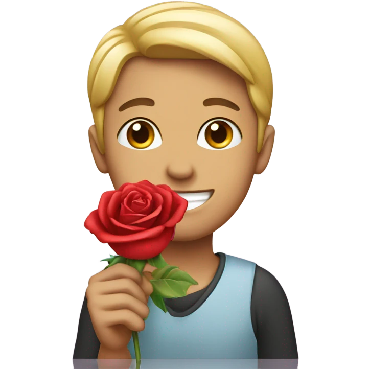 smile with rose emoji