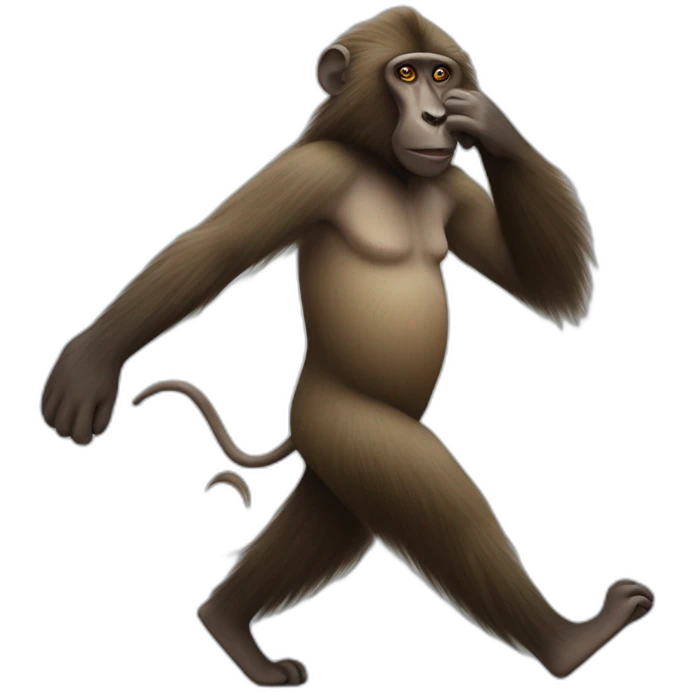 Gelada Baboon walking emoji