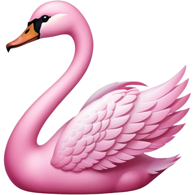 Pink swan emoji