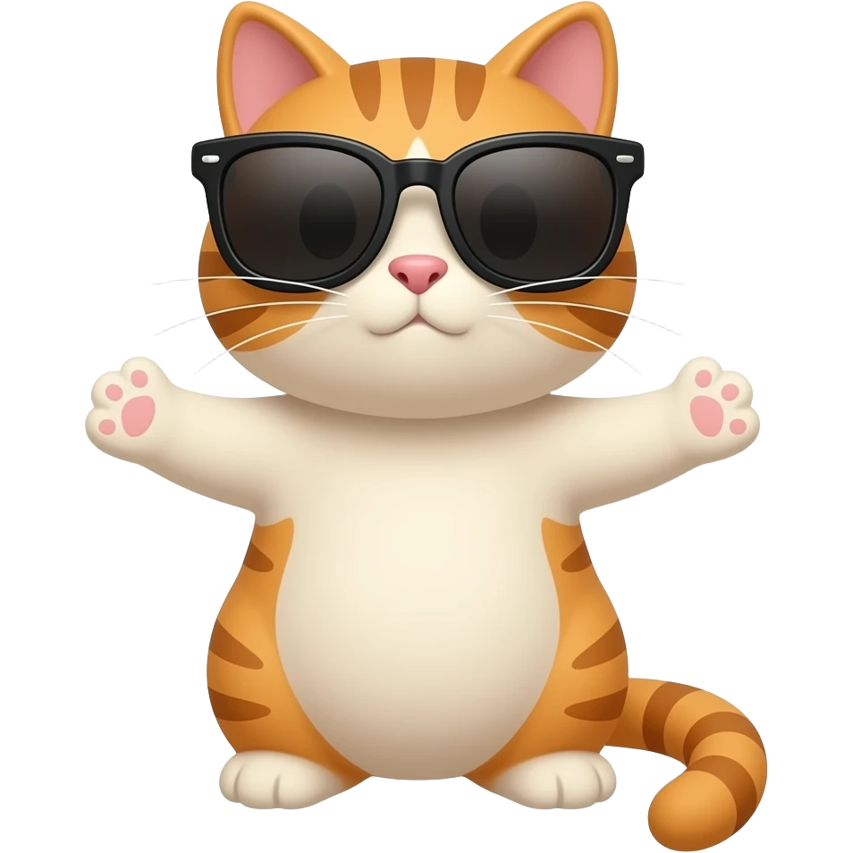 Cat wearing sunglasses emoji