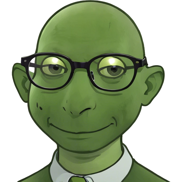 bald boy with glasses portrait emoji