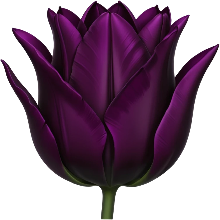 goth black tulip emoji