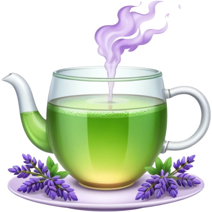 Lavender and Mint hot tea emoji