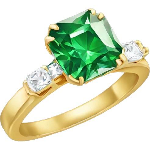  Green diamond ring emoji