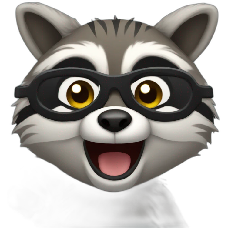 playing raccoon emoji