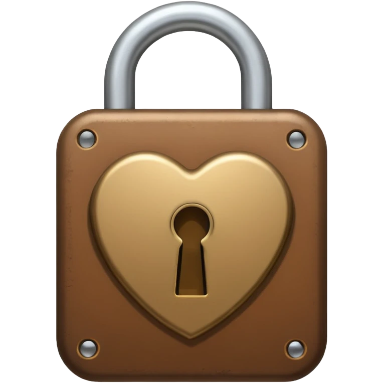 Lock with a brown with a heard white emoji