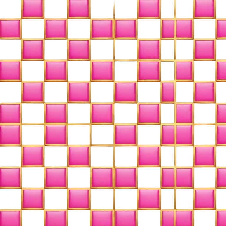 gold pink check emoji