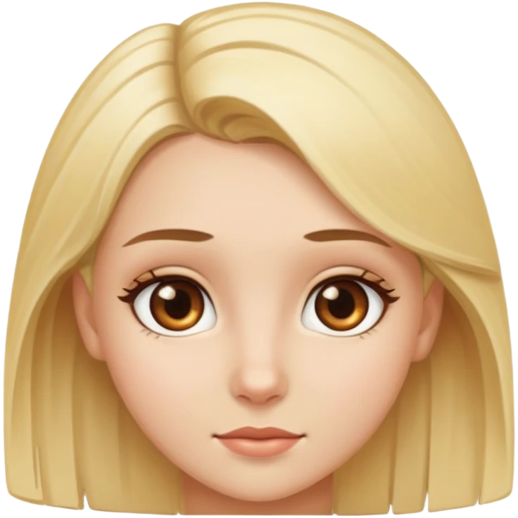 blonde girl with brown eyes emoji