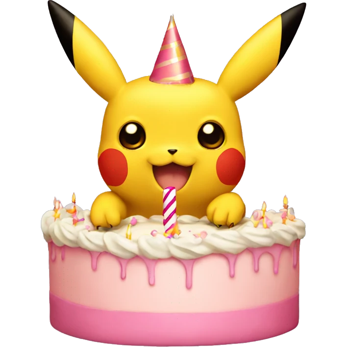 Pikachu birthday emoji