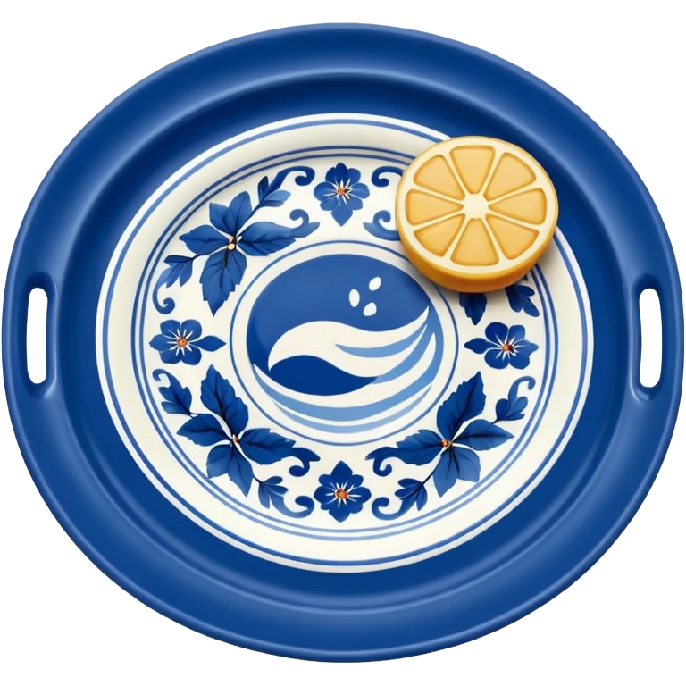 blue porcelain print tray  emoji