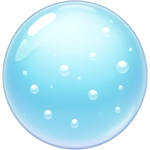 Light blue cleaning bubbles emoji