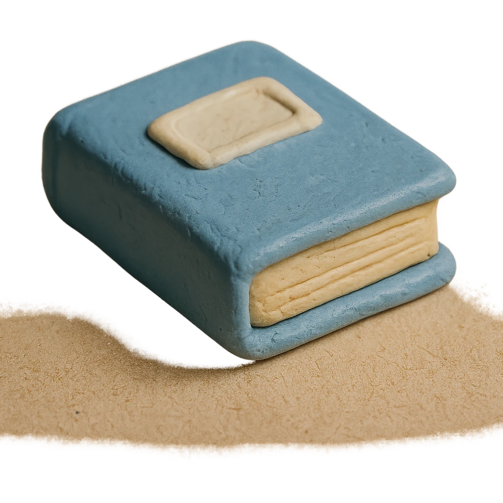 book emoji, claymation style, pastel tones emoji