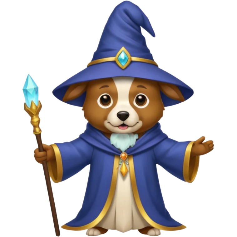 Dog wizard emoji
