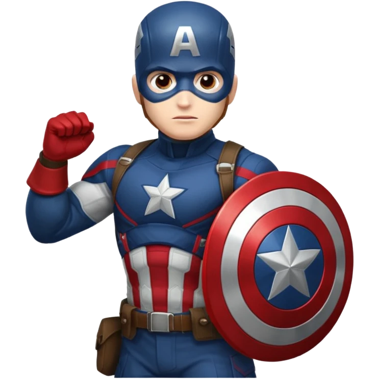 Capitan america con lo scudo del Milan emoji