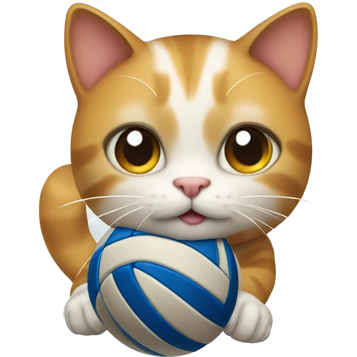 cat playing volleyball emoji