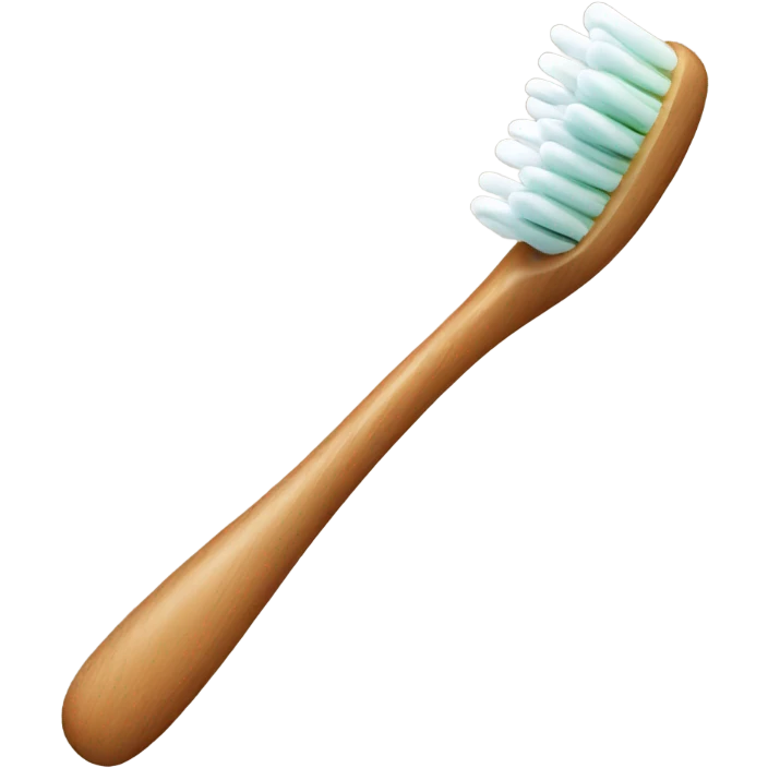 Brown wooden toothbrush emoji