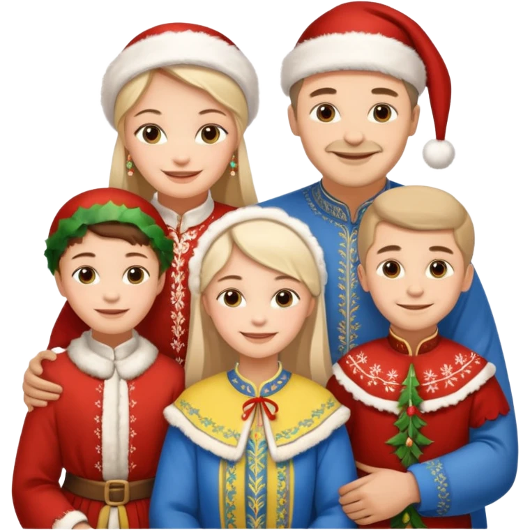  Ukrainian Christmas family gathering  emoji