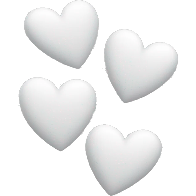 3 white hearts emoji