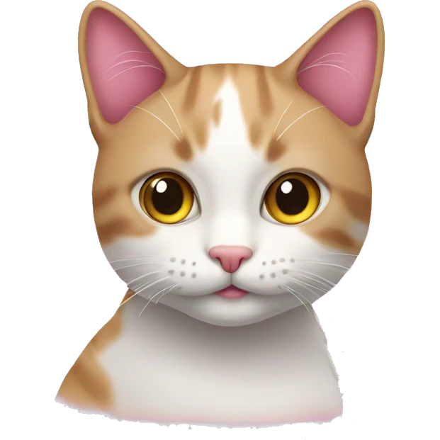Un gato rosa emoji