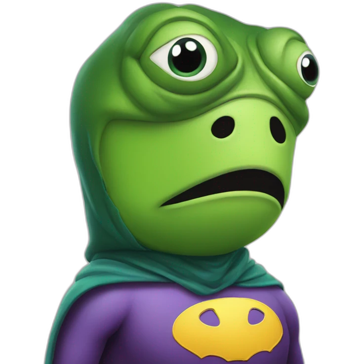 worry-frog-in-superhero-custume emoji