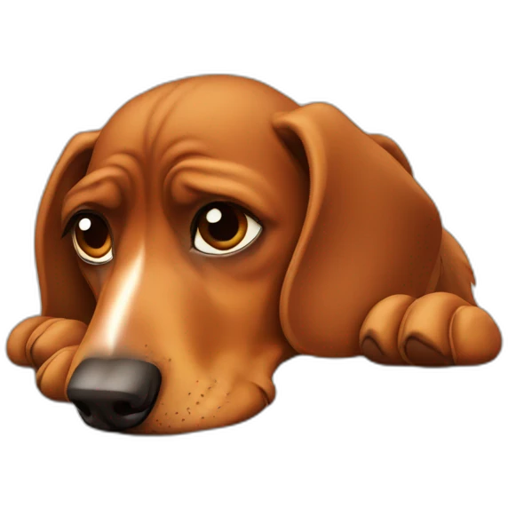 Sad teckel emoji