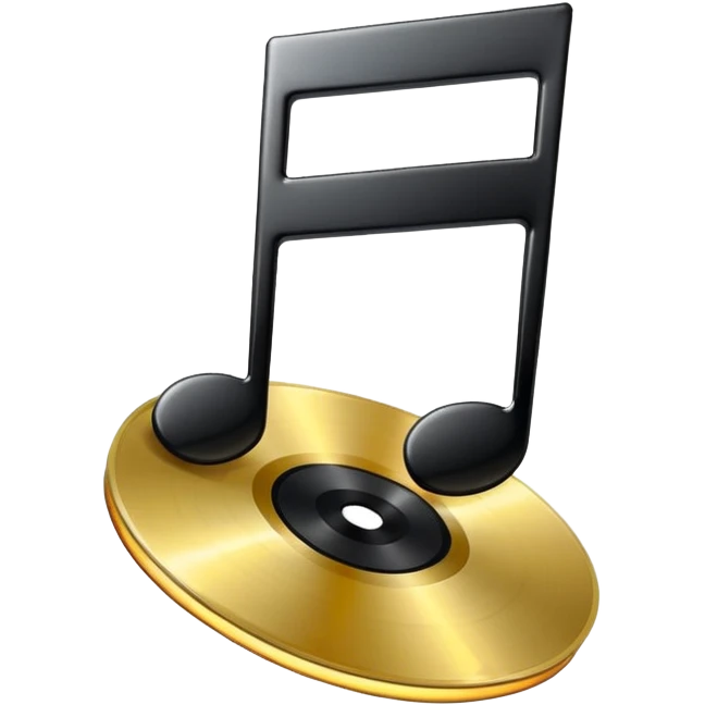 music note with a music disc emoji