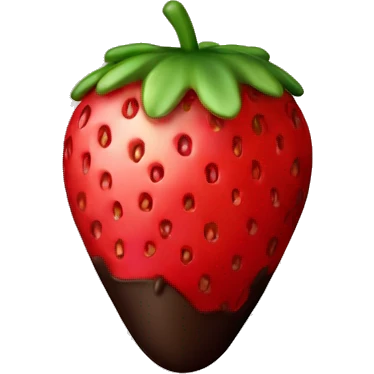 chocolate dipped strawberry emoji