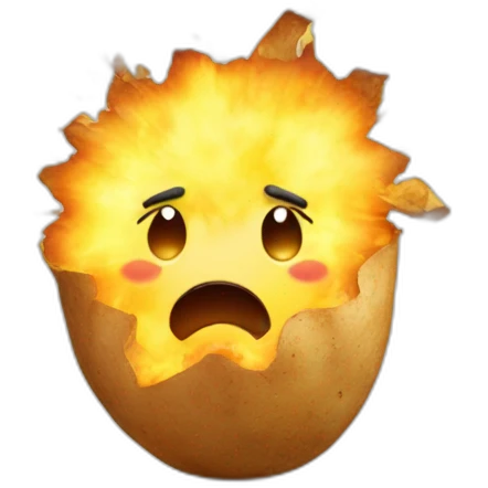 Exploding potato emoji