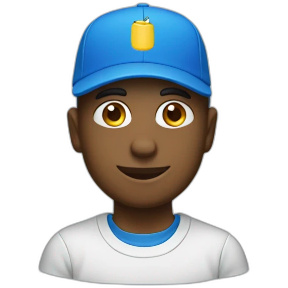 Simio con gorra azul emoji