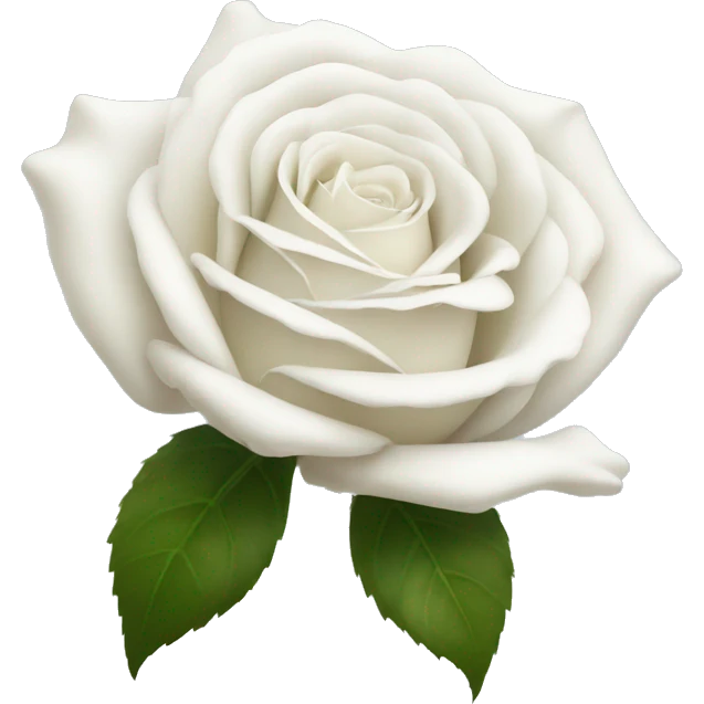 One white rose flower emoji