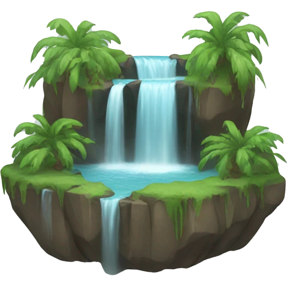 Tropical Waterfall emoji