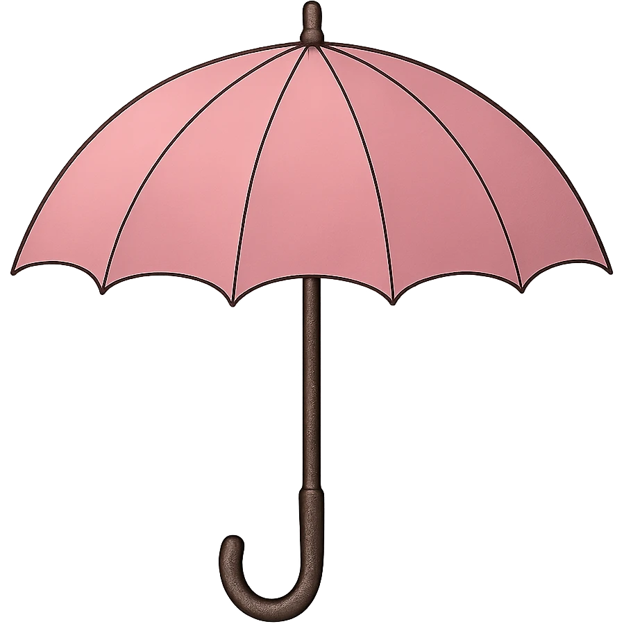 pink umbrella, digital illustration emoji