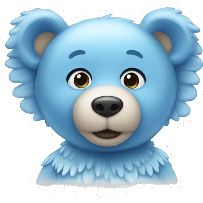 Angel blue bear emoji
