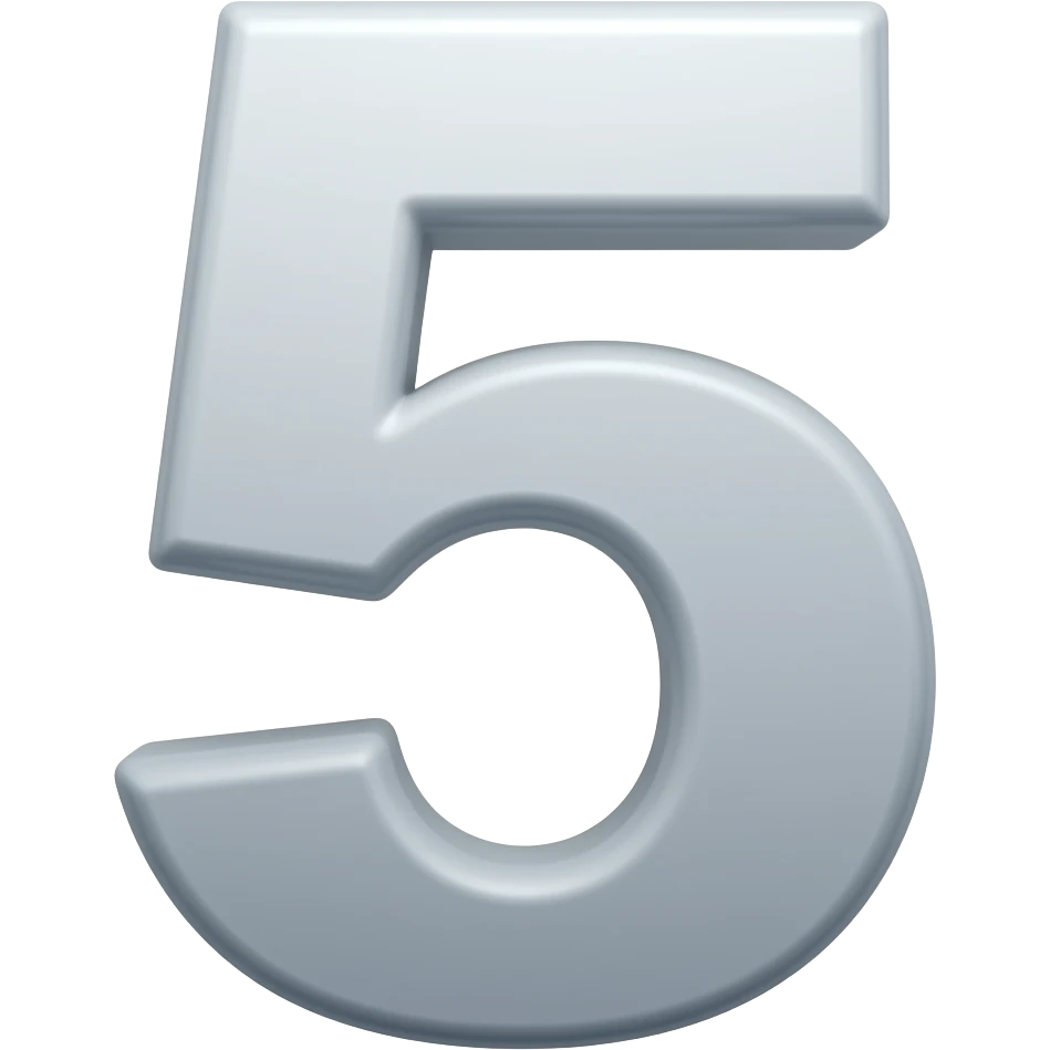 number 5 emoji