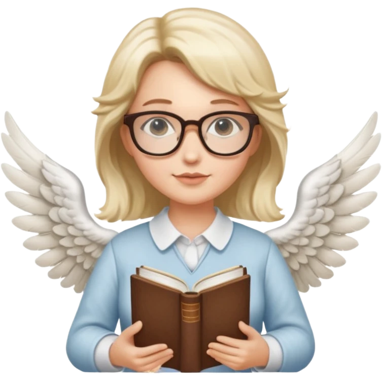 Librarian female angel emoji