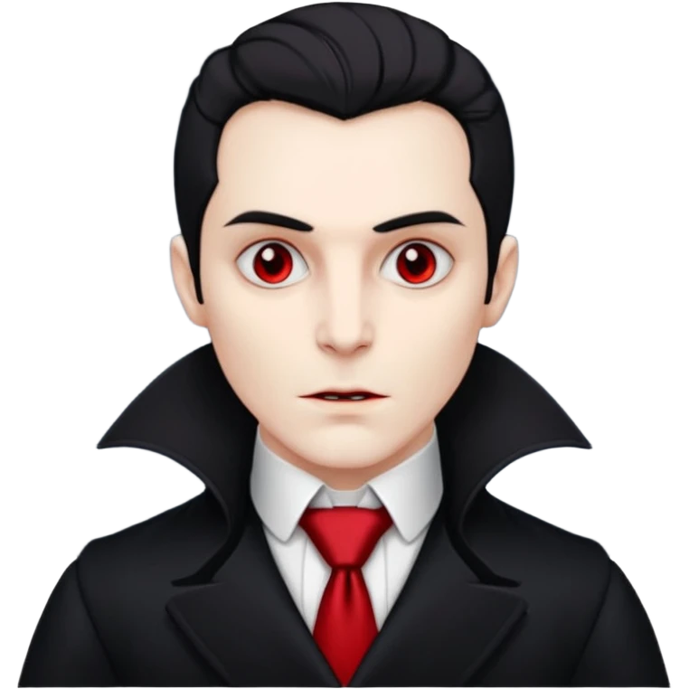 vampire with coat long collars with tie emoji