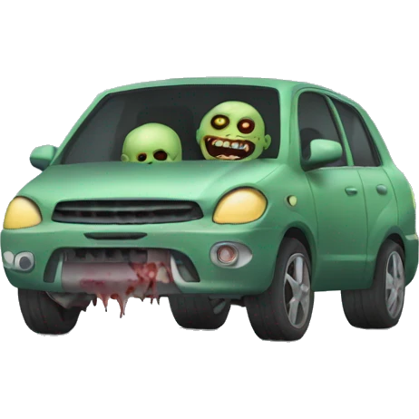 Zombie in car emoji