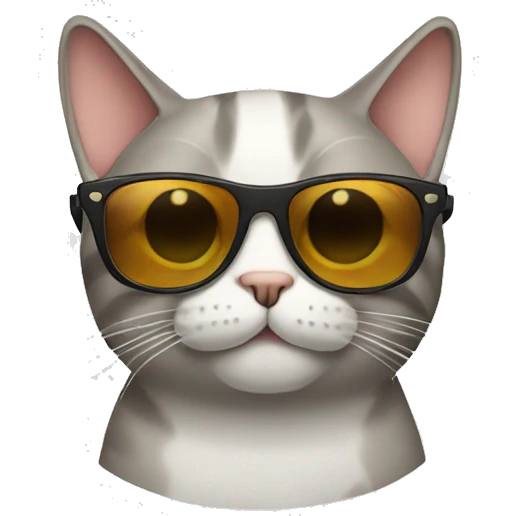 Cat with sunglasses emoji