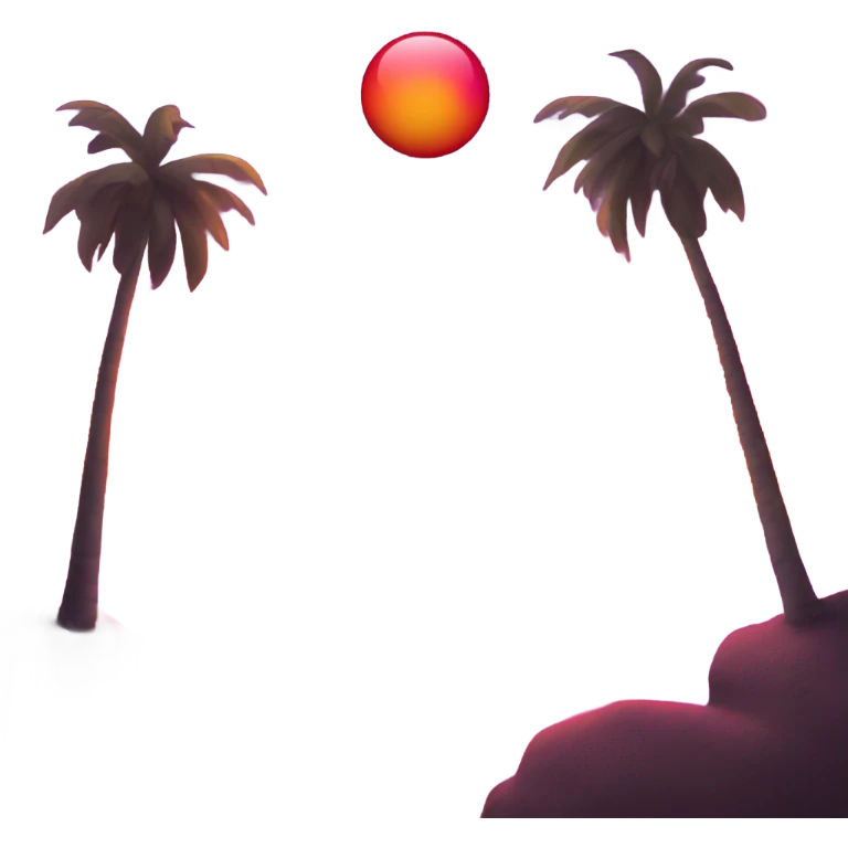 Sunset with happy in love emoji  emoji
