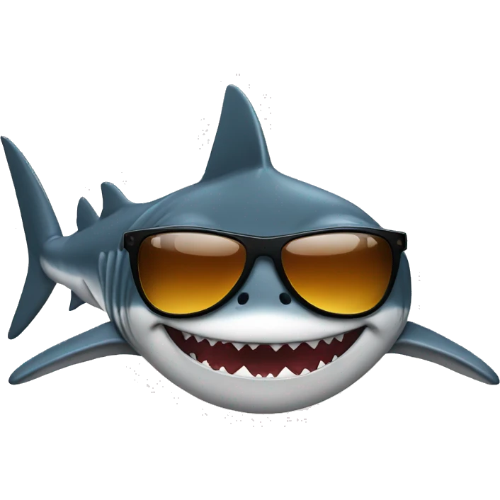 shark with sunglasses relax emoji