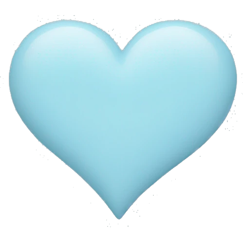 pastel blue heart emoji