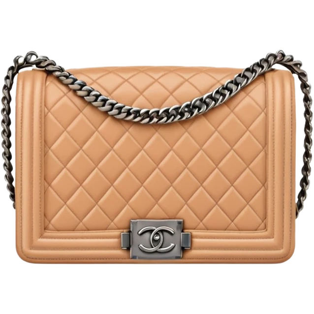 chanel le boy flesh color bag emoji