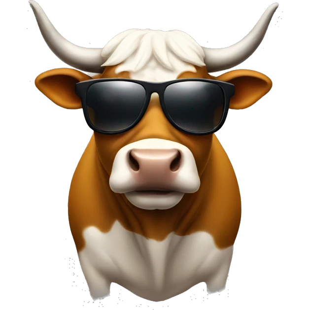 Bull with sunglasses  emoji