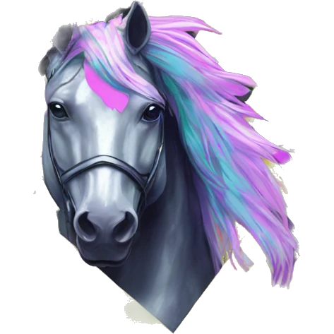 .Zombie_ Vaporwave black holographic oilslick zombie unicorn yellow caution tape graffiti Pegasus  emoji