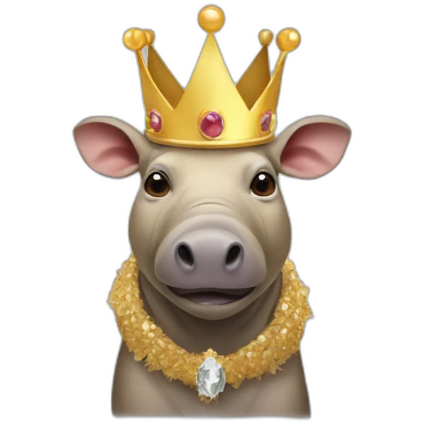 Babirusa wearing a crown emoji