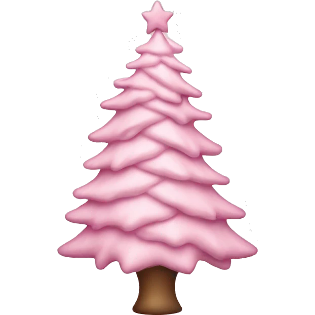pastel pink christmas tree emoji