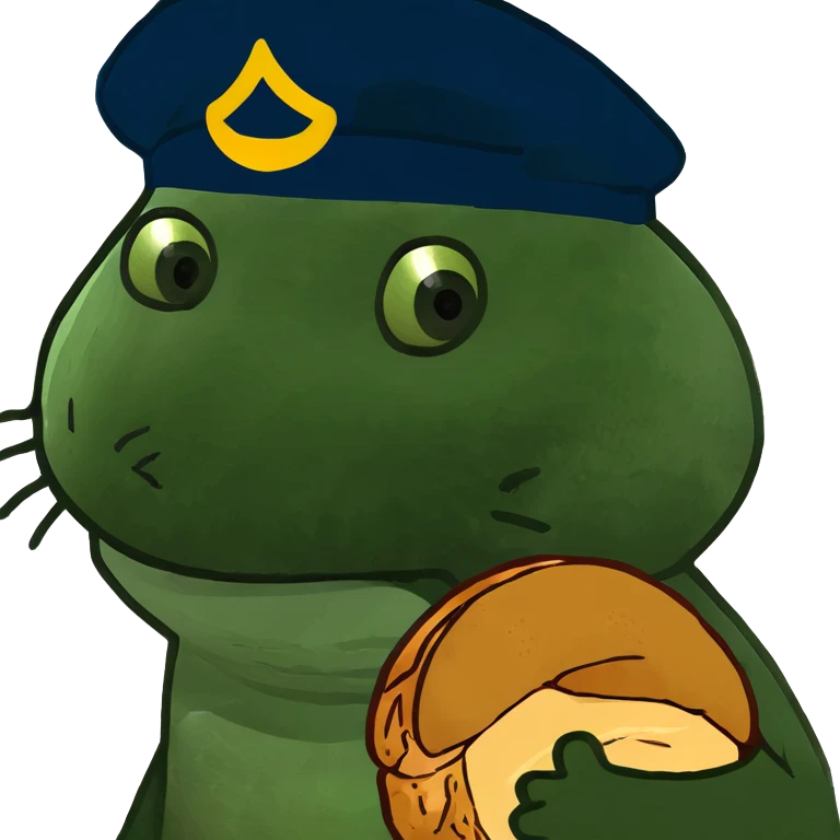 Kitten with a croissant hat emoji