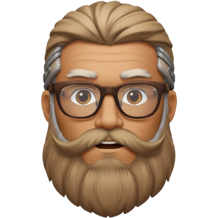 Glasses-Wearing wild viking büst emoji