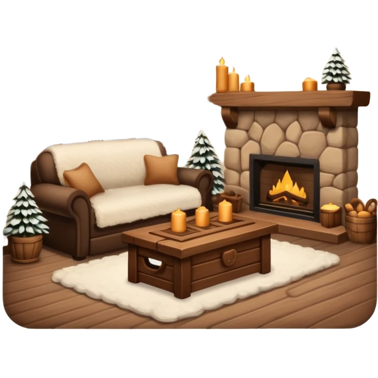 Brown winter aesthetic decor emoji