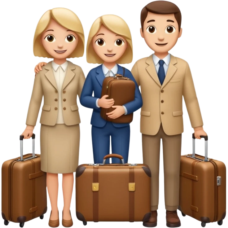 family with suitcases emoji